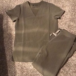 Olive green figs scrubs
